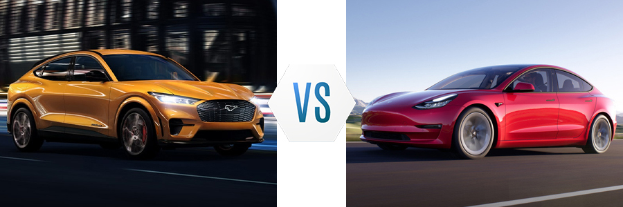2021 Ford Mustang Mach-E vs Tesla Model 3