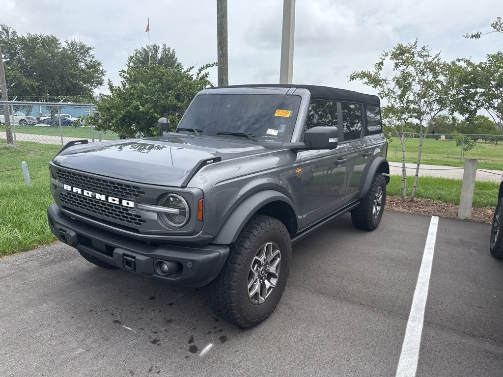 Used 2023 Ford Bronco 4-Door Badlands with VIN 1FMEE5DP3PLC03027 for sale in Dade City, FL